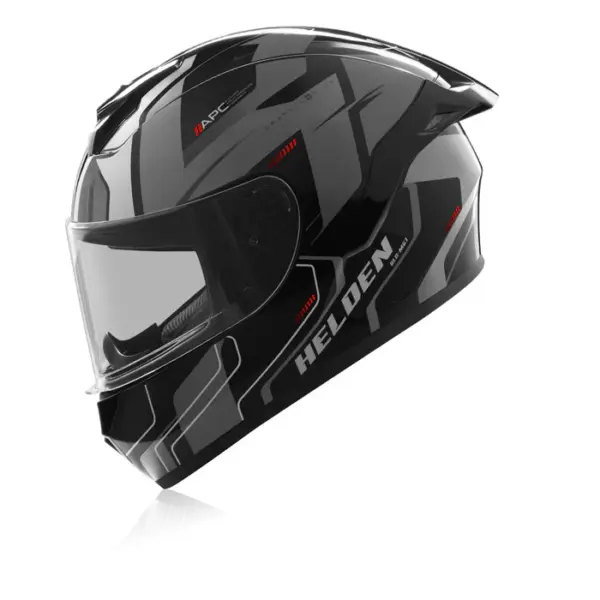 Reise Helden Motorcycle Riding Helmet - Black Grey